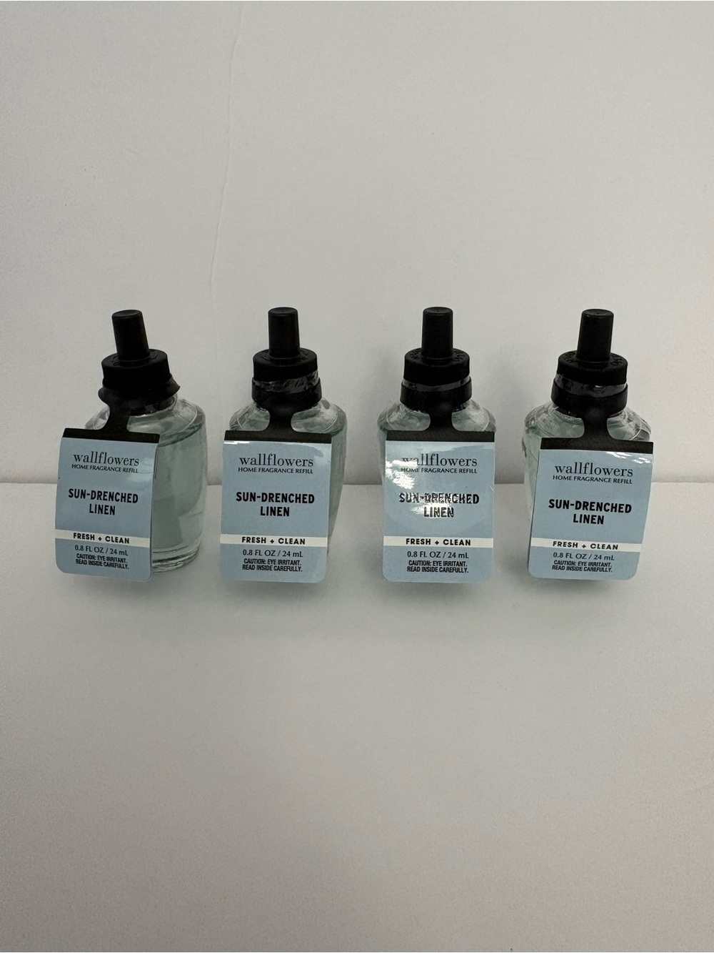 4 Bath & Body Works Wallflowers Sun-Drenched Linen Home Fragrance Refill0.8 FlOz